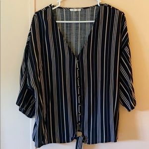 Oversized striped blouse
